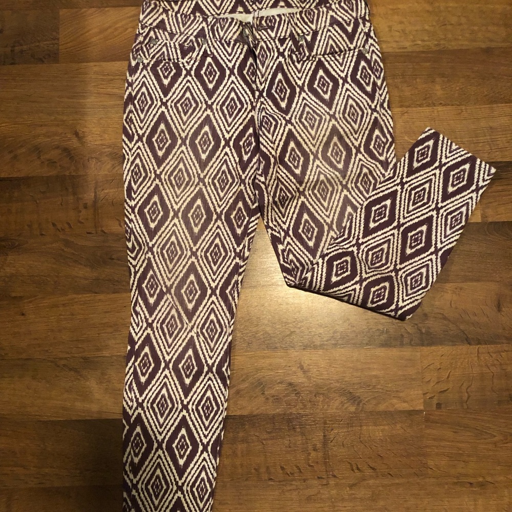 7 FOR ALL MANKIND Batik Print cropped jeans 25